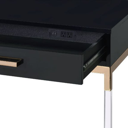 Adiel - Desk - Black & Gold Finish ACME 