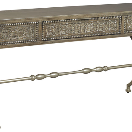 Quinnland - Antique Black - Console Sofa Table Ashley Furniture 