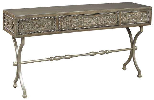 Quinnland - Antique Black - Console Sofa Table Ashley Furniture 