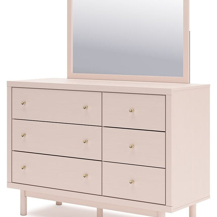 Wistenpine - Blush - Dresser And Mirror Signature Design by Ashley® 