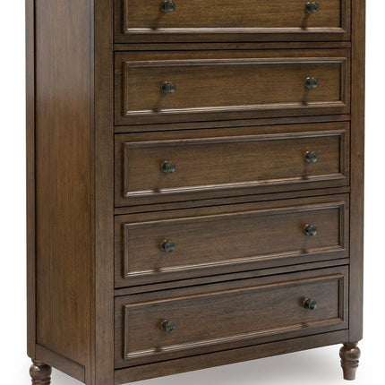 Sturlayne - Brown - Five Drawer Chest - Tony's Home Furnishings