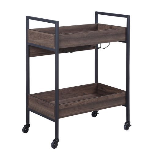 Jerrick - Kitchen Island - Walnut & Black Finish ACME 