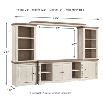 Havalance - Brown / Beige - 4 Pc. - Entertainment Center - 67" TV Stand Signature Design by Ashley® 