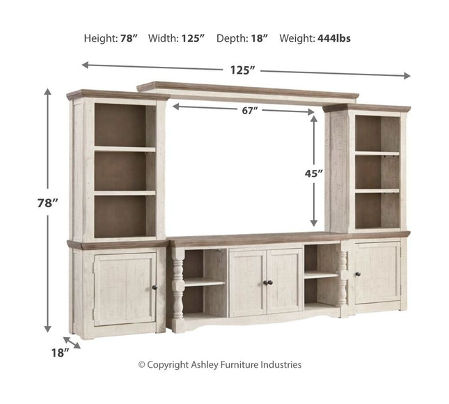 Havalance - Brown / Beige - 4 Pc. - Entertainment Center - 67" TV Stand Signature Design by Ashley® 