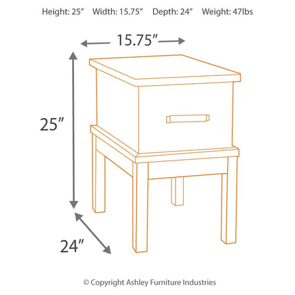 Stanah - Brown / Beige - Chair Side End Table Ashley Furniture 