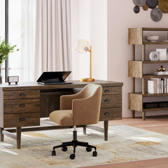 Austanny - Warm Brown - 3 Pc. - Home Office Desk, Chair, Bookcase - Tony's Home Furnishings