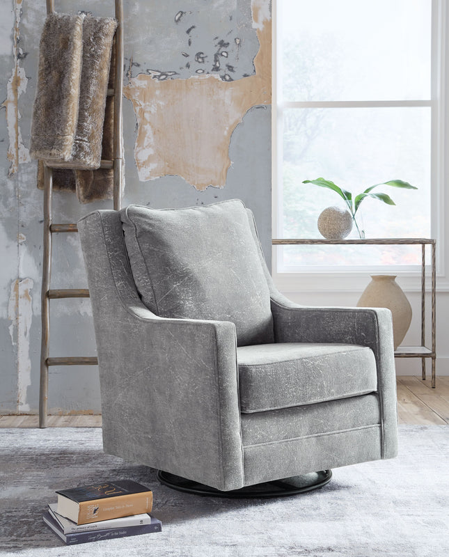 Kambria - Ash - Swivel Glider Accent Chair Signature Design by Ashley® 