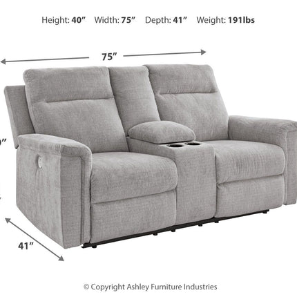 Barnsana - Dbl Power Reclining Loveseat With Console Signature Design by Ashley® 