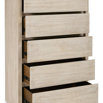 Michelia - Bisque - Five Drawer Chest Ashley® 