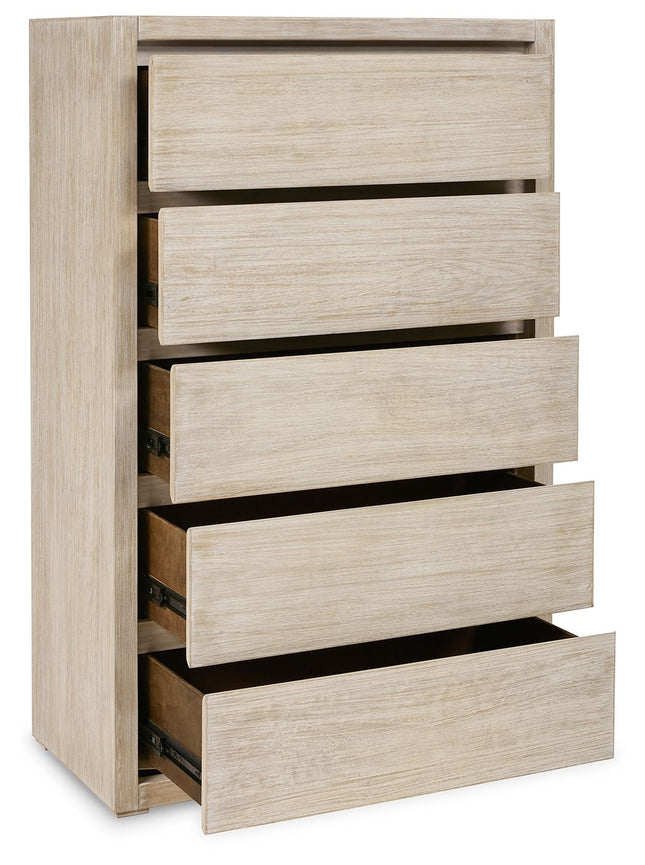 Michelia - Bisque - Five Drawer Chest Ashley® 