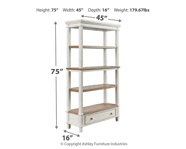 Realyn - Brown / White - Bookcase Ashley Furniture 