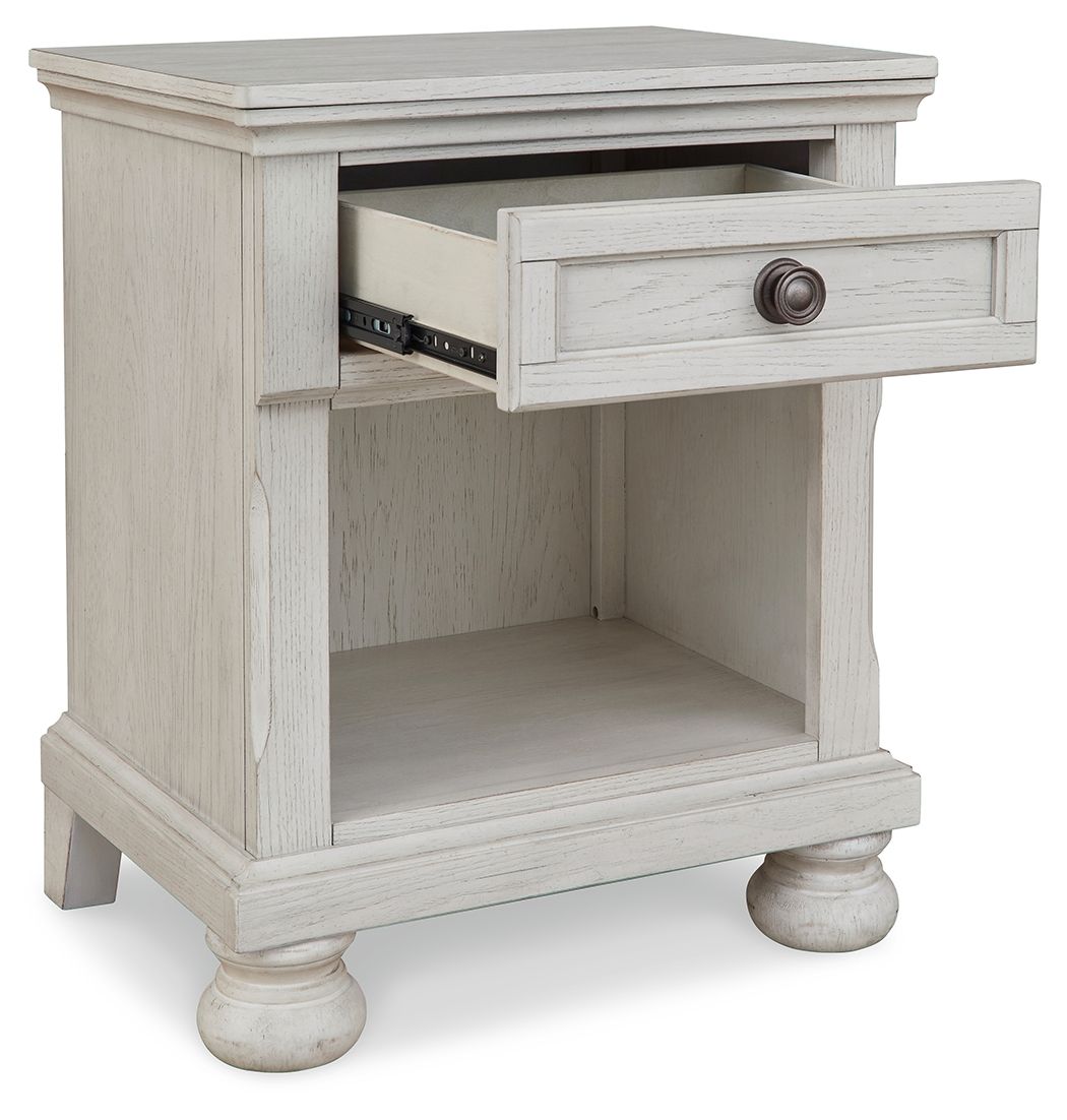 Robbinsdale - Antique White - One Drawer Night Stand - Tony's Home Furnishings