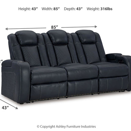 Fyne-dyme - Power Reclining Sofa With Adj Headrest Signature Design by Ashley® 