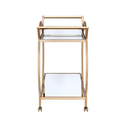 Traverse - Serving Cart - Champagne & Mirrored ACME 