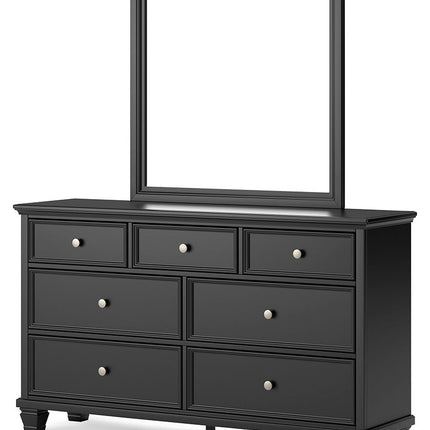 Lanolee - Black - Dresser And Mirror Signature Design by Ashley® 