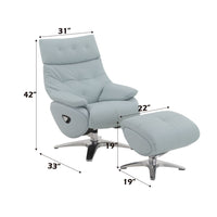 Janella - Motion Accent Chair With Swivel & Ottoman - Babyblue ACME 