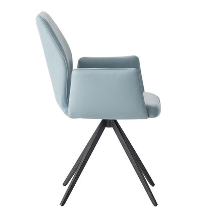 Segismunda - Side Chair With Swivel - Light Blue & Black ACME 