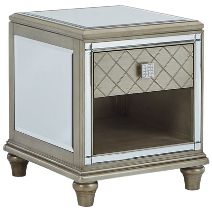 Chevanna - Platinum - Rectangular End Table Ashley Furniture 