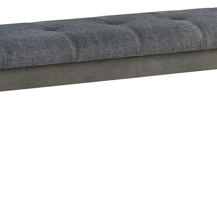 Hallanden - Black / Gray - Large Uph Dining Room Bench Ashley Furniture 