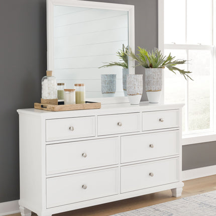 Fortman - White - Dresser And Mirror Signature Design by Ashley® 
