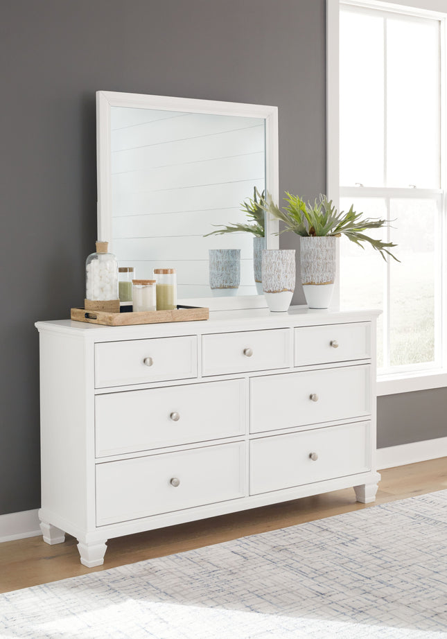 Fortman - White - Dresser And Mirror Signature Design by Ashley® 