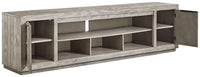 Thumbnail for Naydell - Gray - Xl TV Stand W/Fireplace Option