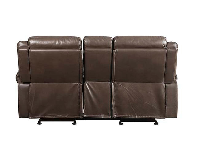 Lydia - Loveseat - Brown Leather Aire ACME 