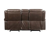 Lydia - Loveseat - Brown Leather Aire ACME 