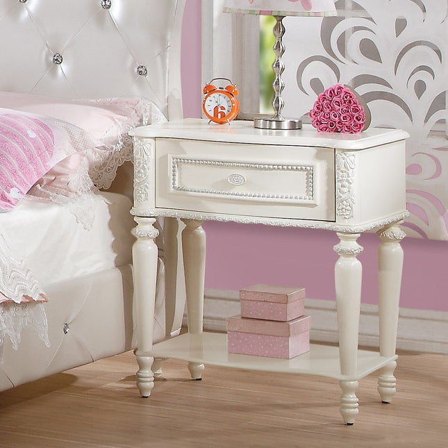 Dorothy - Nightstand With 1 Drawer - Ivory - Tony's Home Furnishings