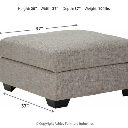 Megginson - Storm - Ottoman With Storage Ashley Furniture 