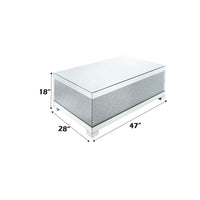 Mallika - Coffee Table - Mirrored & Faux Crystals ACME 