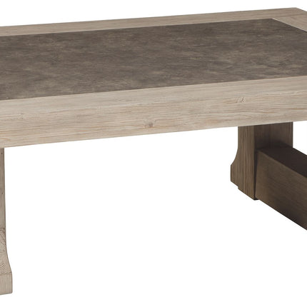 Hennington - Light Brown - Rectangular Cocktail Table Signature Design by Ashley® 