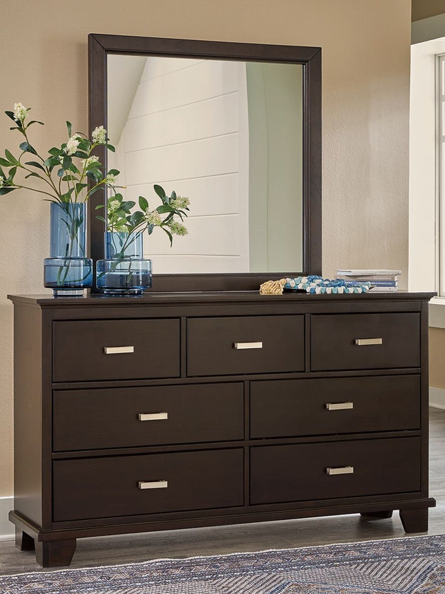 Covetown - Dark Brown - Dresser And Mirror Signature Design by Ashley® 