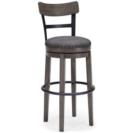 Caitbrook - Gray - Tall Uph Swivel Barstool Signature Design by Ashley® 