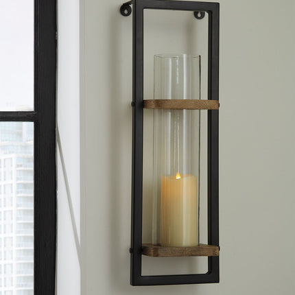 Colburn - Natural / Black - Wall Sconce Ashley Furniture 