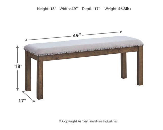 Moriville - Beige - Upholstered Bench Ashley Furniture 