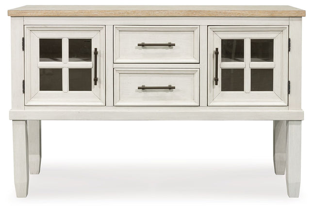 Shaybrock - Antique White / Brown - Dining Room Server Benchcraft® 