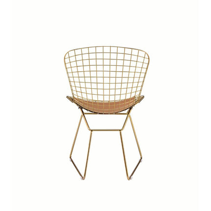 Achellia - Side Chair (Set of 2) - Whiskey PU & Gold ACME 