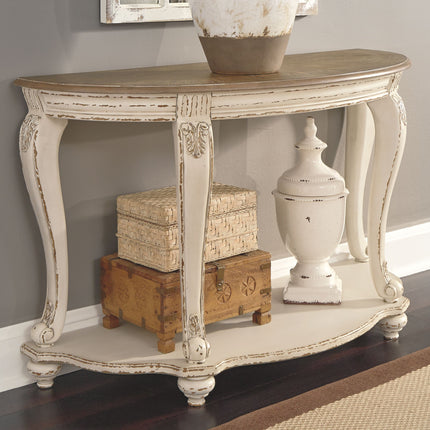 Realyn - White / Brown - Sofa Table Ashley Furniture 