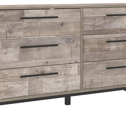 Neilsville - Whitewash - Six Drawer Dresser - Vinyl-Wrapped Signature Design by Ashley® 