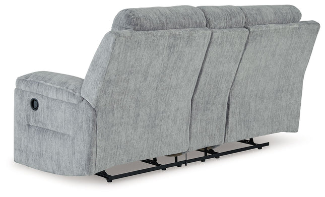 Buntington - Pewter - Dbl Reclining Loveseat With Console Benchcraft® 