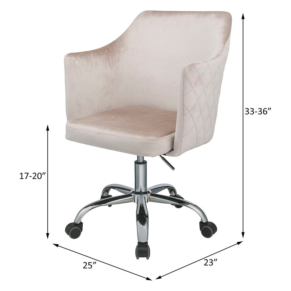Cosgair - Office Chair - Champagne Velvet & Chrome ACME 