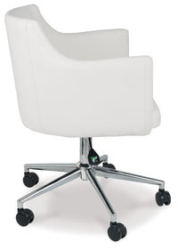 Thumbnail for Baraga - White - Home Office Swivel Desk Chair - Tony's Home Furnishings