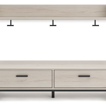 Socalle - Natural - Bench With Coat Rack Signature Design by Ashley® 