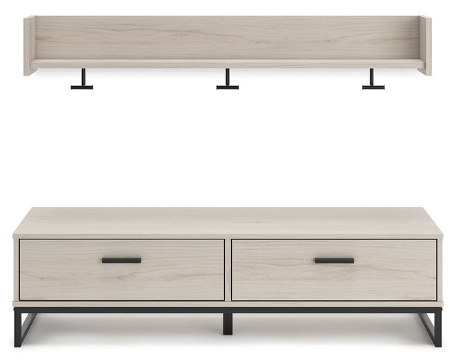 Socalle - Natural - Bench With Coat Rack Signature Design by Ashley® 