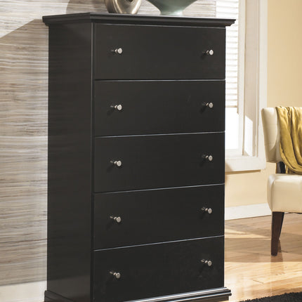 Maribel - Black - Five Drawer Chest Ashley Furniture 