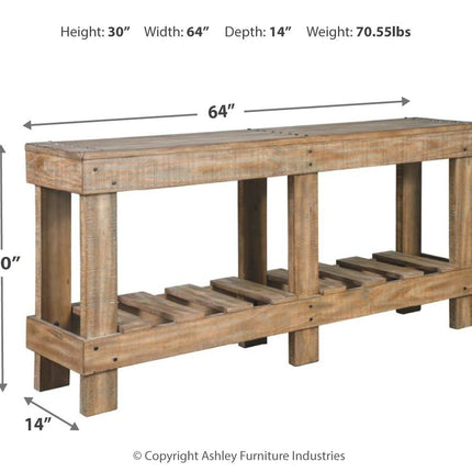 Susandeer - Brown - Console Sofa Table Ashley Furniture 