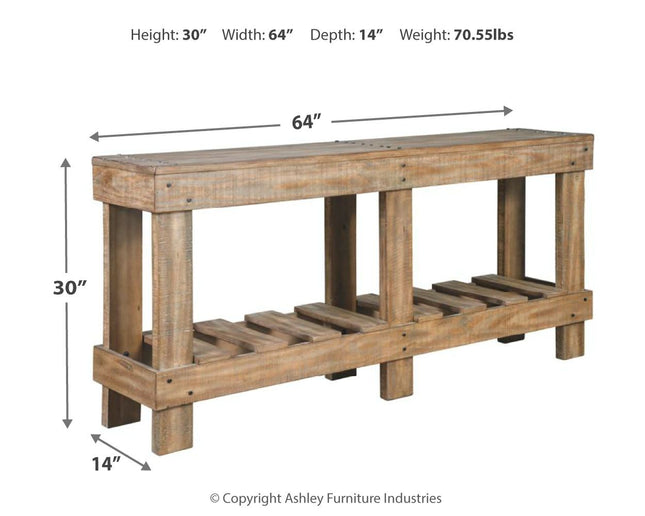 Susandeer - Brown - Console Sofa Table Ashley Furniture 