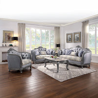Ariadne - End Table - Marble & Platinum ACME 