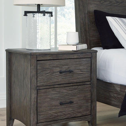 Montillan - Grayish Brown - Two Drawer Night Stand Signature Design by Ashley® 